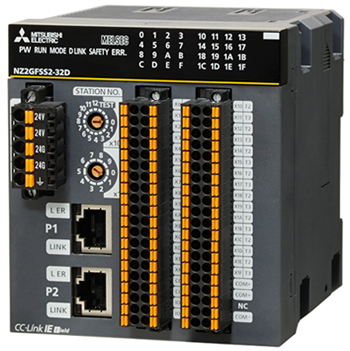 三菱cc-link NZ2GFCF1-32D 32點 DC24V（漏型）輸入，遠程模塊、FCN式