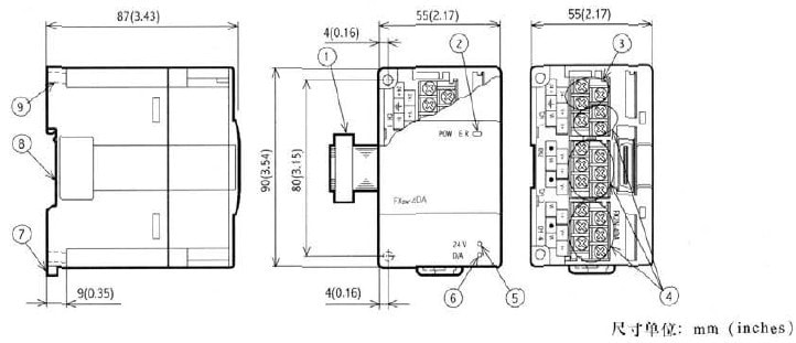 三菱fx2n-4da外形尺寸 三菱fx2n-4da外形尺寸